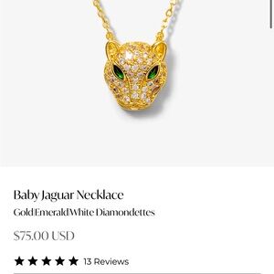 Beautiful MM Baby jaguar necklace- adjustable!